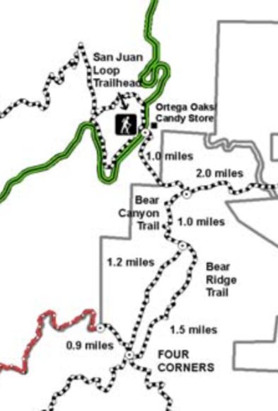 The real map of the Bear Canyon Trail